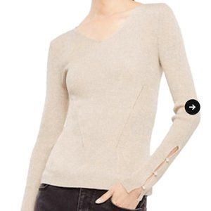 Ann Taylor Sweater w/ Pearlized Sleeves